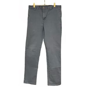 Across The Pond Men Classic Signature Chinos Pants Slate Blue 32 x 30